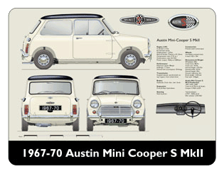 Austin Mini Cooper S MkII 1967-70 Mouse Mat